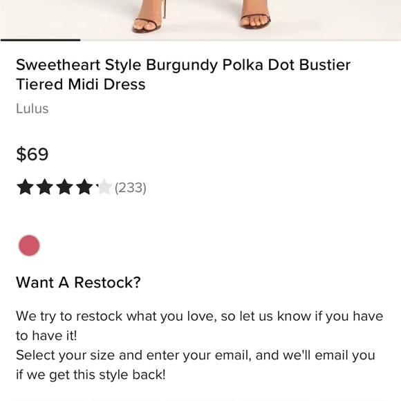 Elegant Burgundy Tiered Dress - Picture 6 of 7